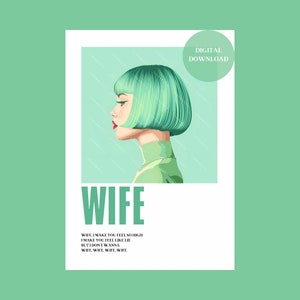 Impression murale numérique « Wife » GI-DLE - déco kpop esthétique