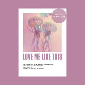Nmixx "Love me like this" digital wall print - aesthetic kpop decor