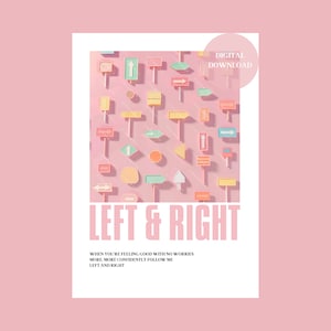 Seventeen &quot;Left & Right&quot; digital wall print - aesthetic kpop decor