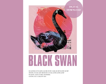 Bts "Black Swan" digital wall print - aesthetic kpop decor