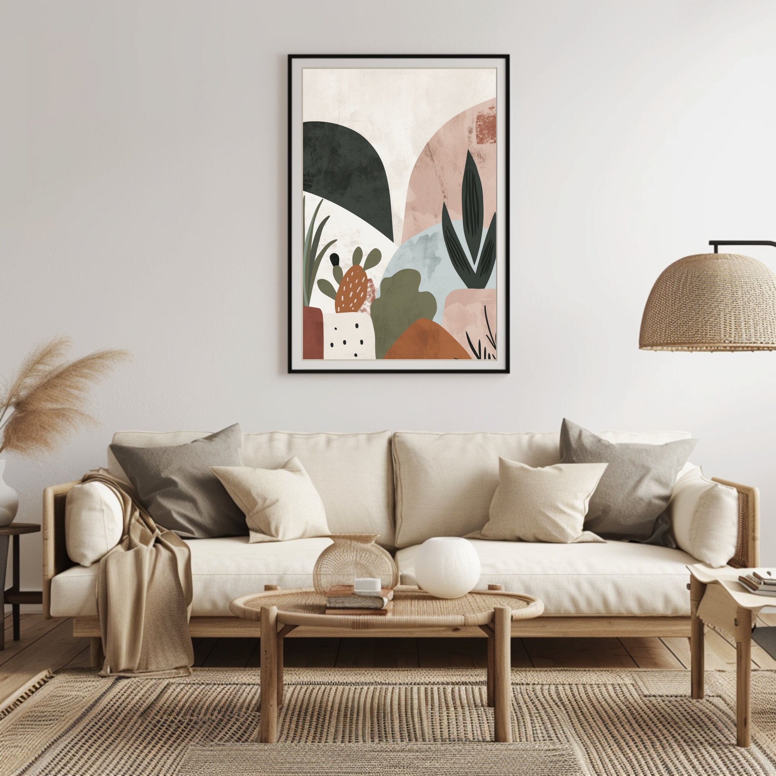 260 Boho Abstract Wall Art Bundle, Boho Wall Décor, Botanical Wall Art