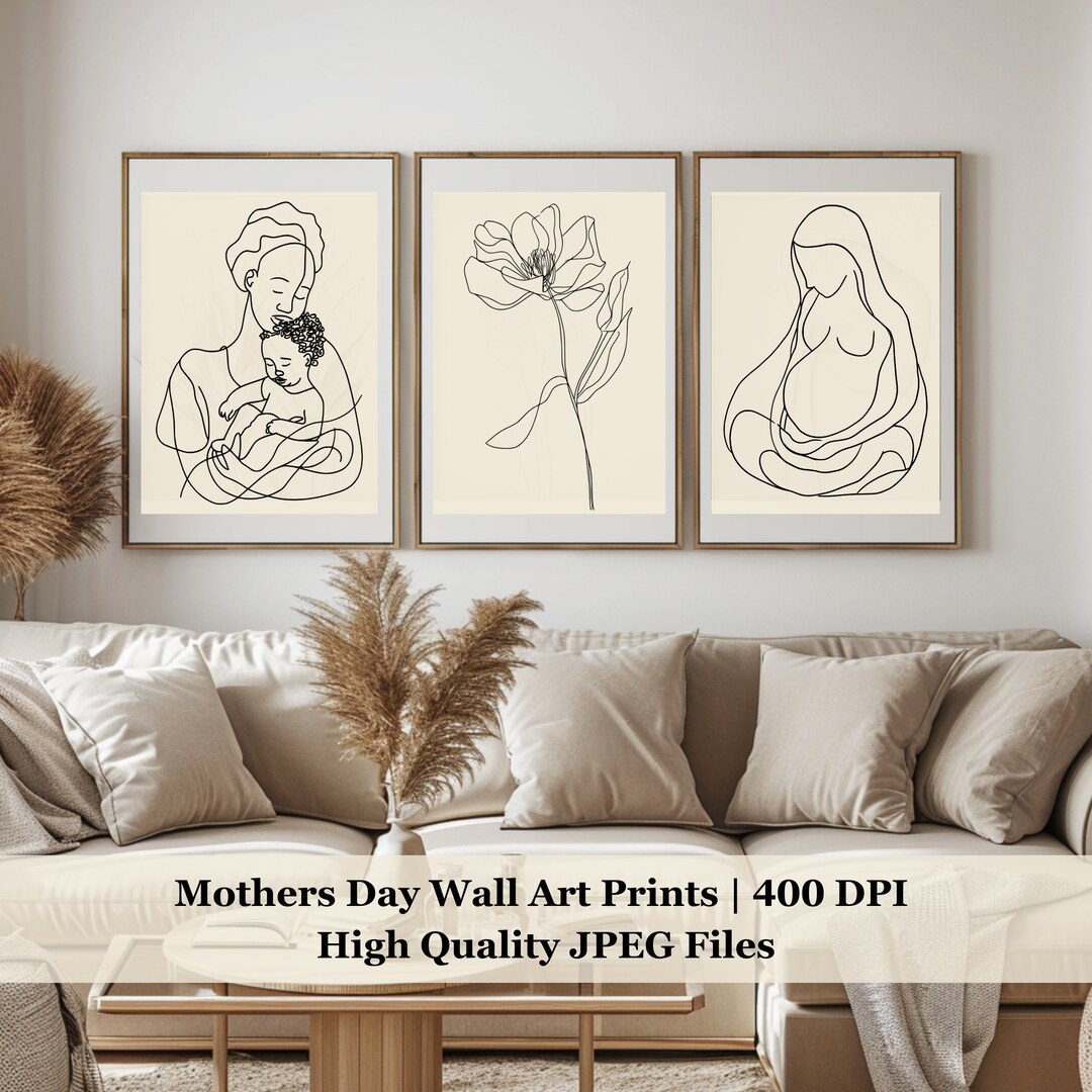Mothers Day Set of 3 Prints Wall Art, Mothers Day Wall Décor, Wall Art ...