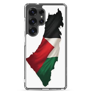 Coque Samsung Galaxy Carte de la Palestine – Coque pour téléphone drapeau, coque de protection pour la solidarité culturelle pour S21 S22 S23