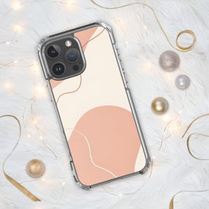 Minimalist Boho Abstract iPhone Case | Neutral Aesthetic Phone Cover | Modern Earthy Design