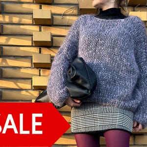 Custom Made Chunky Mohair Sweater in a Dark Gray Mix - Etsy Custom Made Chunky Mohair Sweater in a Dark Gray Mix - Etsy