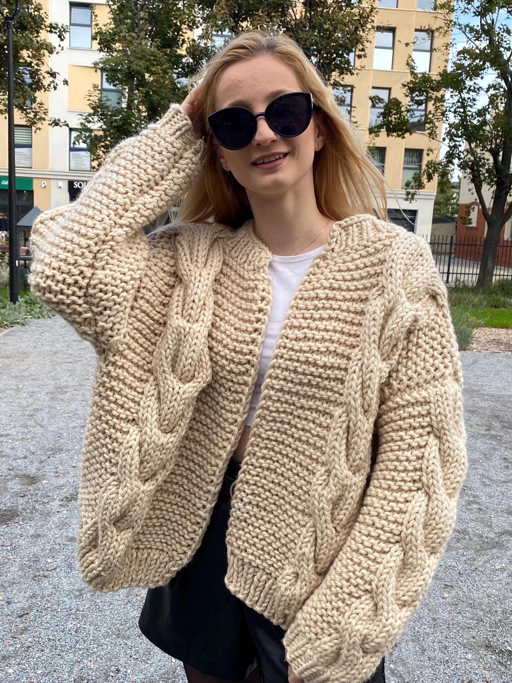 Hand Knit Bomber - Etsy