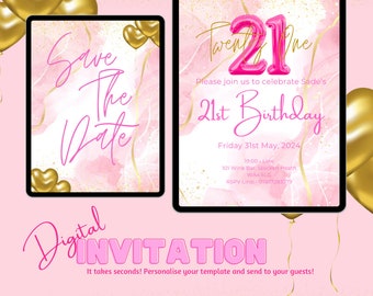 21er Geburtstagseinladung