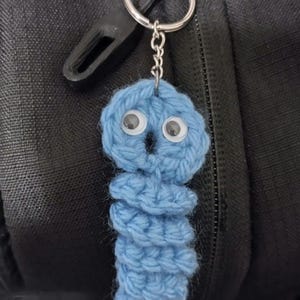 Bookworm Keychain Crochet Gift for Book Lovers