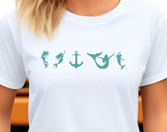 Camiseta con gráfico de sirena: Camiseta de brujería del océano místico