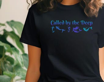 Camiseta de sirena: Camiseta gráfica de bruja marina mística