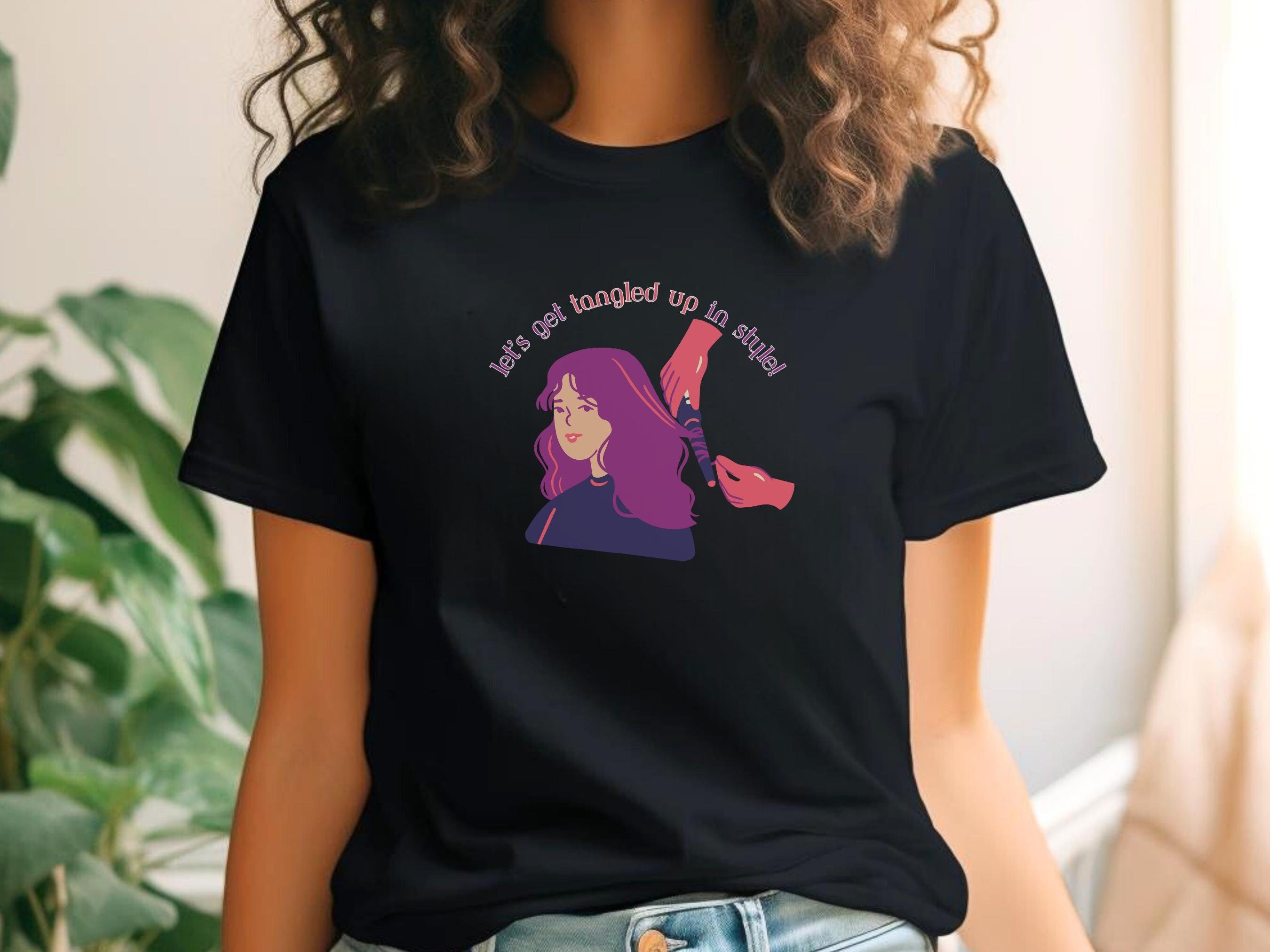 ヘアスタイリストグラフィックTシャツ：美容学生へのギフト、サロン