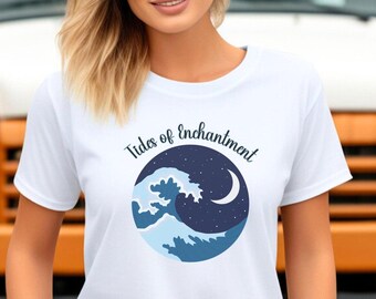 Camiseta de bruja marina: magia oceánica, camiseta gráfica de sirena hechicera