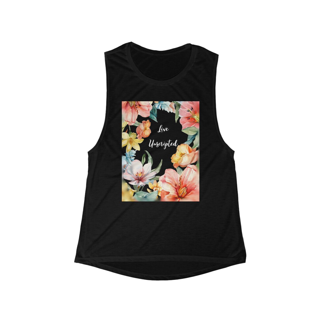 Women's Flower Scoop Tank Top - Etsy
