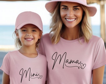 Mommy and me shirt Mama and mini Matching mother and daughter shirt Mother's day gifts New mom gift Matching family shirts Girl mom shirt