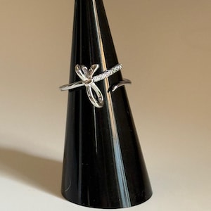 Dragonfly Diamond Adjustable Ring | 925 Sterling Silver Stamped | Gift for her | Delivered in Gift Box.