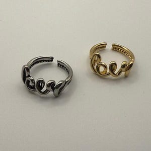 Love Ring | Adjustable Ring | 925 Sterling Silver | Comes in Silver and Gold