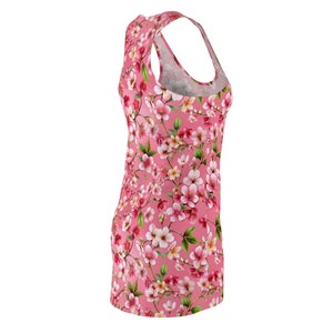 Floral Patterned Women's Cut & Sew Racerback Dress image 7