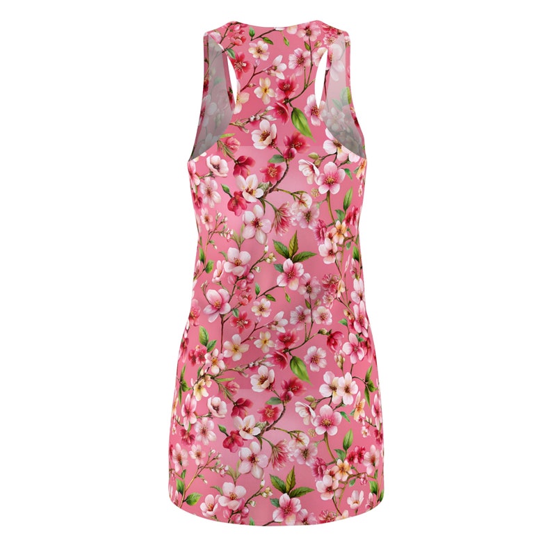 Floral Patterned Women's Cut & Sew Racerback Dress zdjęcie 5