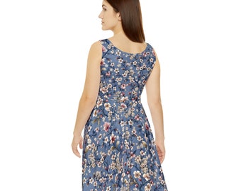 Floral Patterned Women's Skater Dress