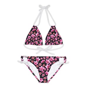 Floral Patterned Strappy Bikini Set zdjęcie 9