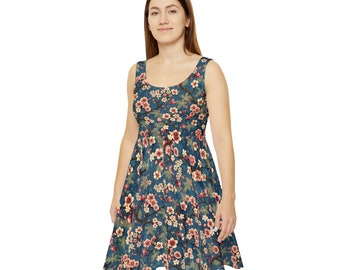 Floral Patterned Women's Skater Dress