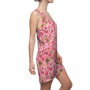 Floral Patterned Women's Cut & Sew Racerback Dress zdjęcie 2