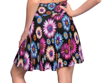 Floral Patterned Women's Skater Skirt