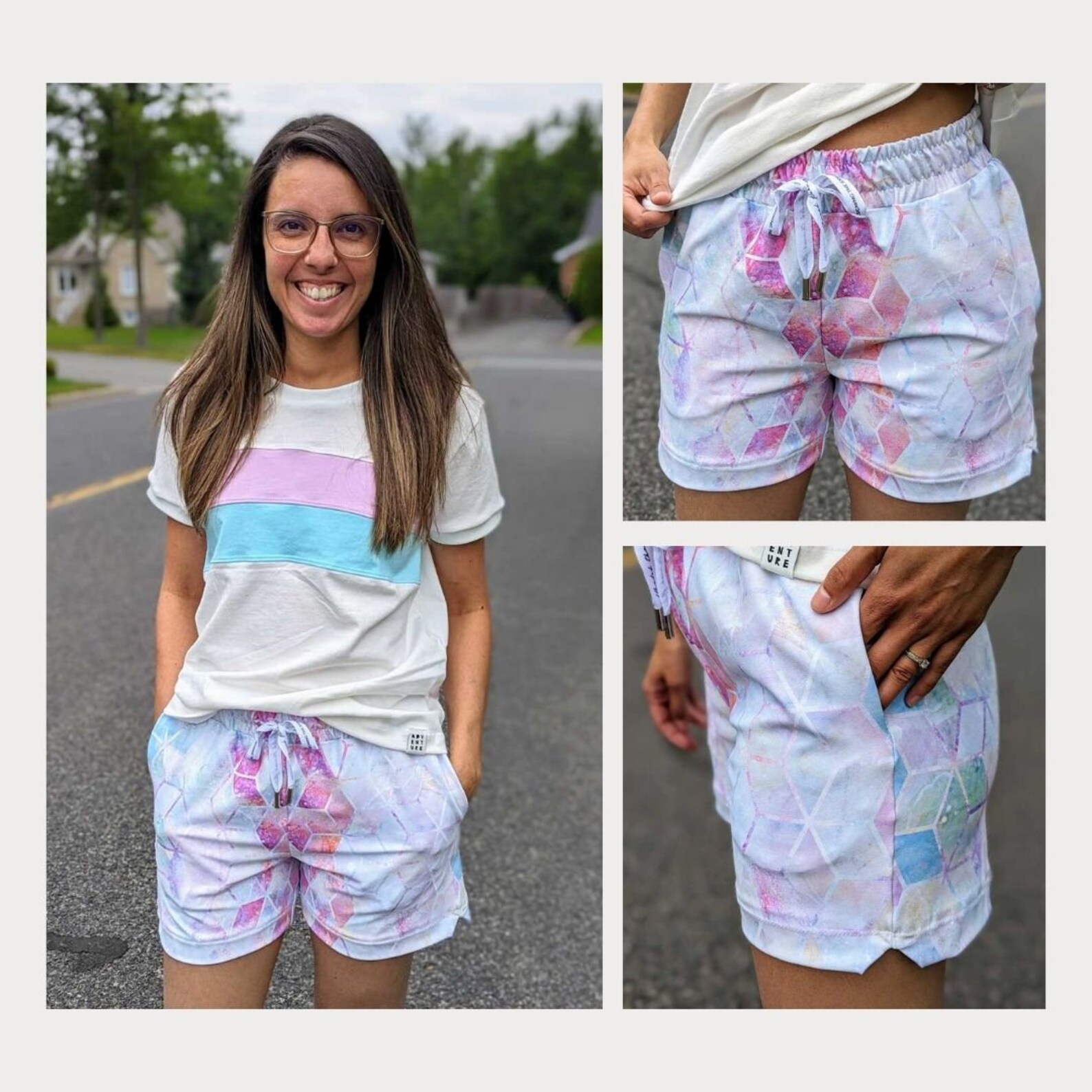 Adult Color-block Active Shorts Sewing Pattern | Sizes XXS-5X (PDF ...