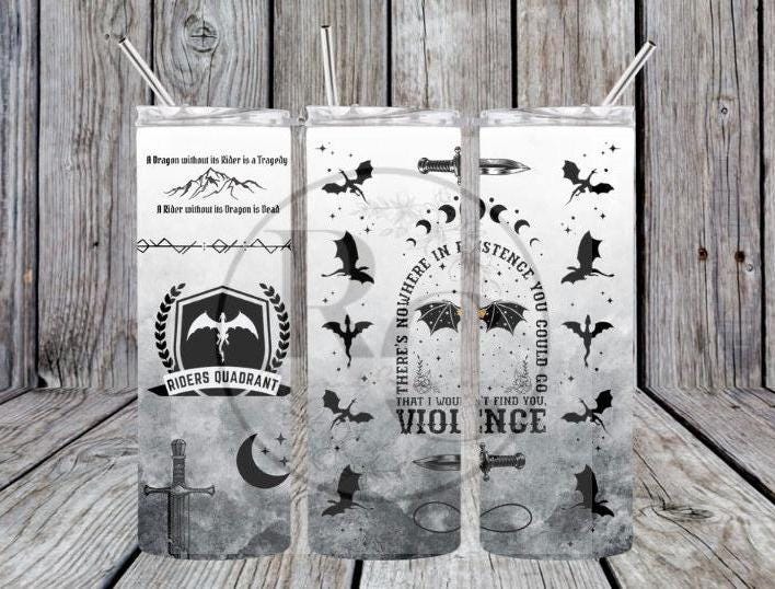 Fourth Wing, Iron Flame, Onyx Storm 20oz Tumbler Smut Book Fantasy