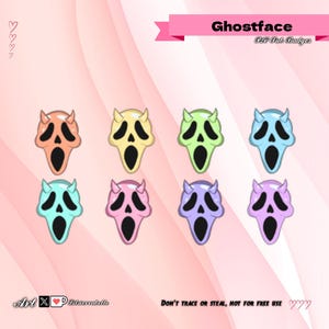 Ghostface Twitch Badges: 8 Horned Sub/Bit Badges (Digital Download