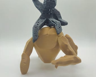 Project Hail Mary Grace & Rocky 3D Print Set – Rocky Thumbs Down Pose – Sci-Fi Book Character Figurines – Desk Decor Collectible