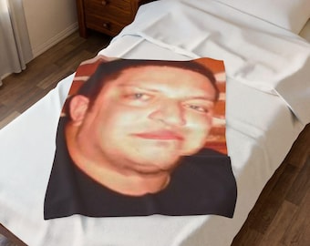 Sal Vulcano Meme Face Blanket | Cozy Funny TV Fan Plush Throw