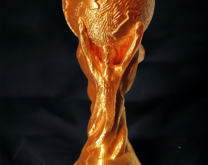 FIFA World Cup Trophy Replica, 3D-Printed Soccer Award, Sports Memorabilia, Gold Finish, Collectible Decoration - 12 inches