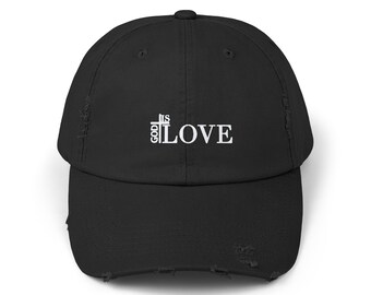 God is Love Cappello unisex invecchiato