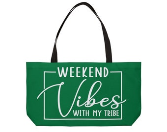 Borsa tote Weekend Vibes verde