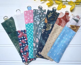 Handmade Fabric Pen Holder for Lanyard: Teacher Nurse Gift