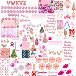 Roze kerstbundel voor digitale planning in Goodnotes