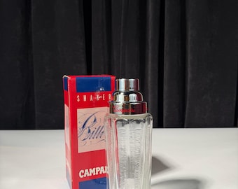 Vintage Campari Glass Cocktail Shaker w/ branded box