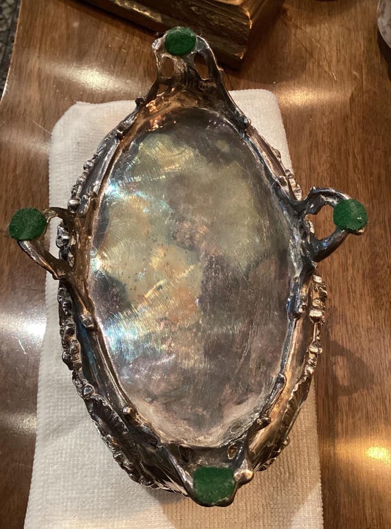 Sterling silver repousse box - image 4