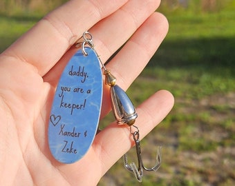 Custom Fishing Gift for Dad, Personalized Fishing Lure, Father's Day Gift, Gifts for Men,  Fishing Keychain, Unique Gift For Dad