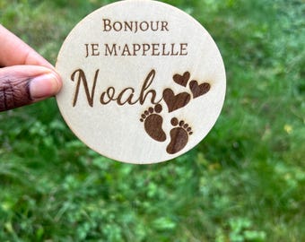 Carte naissance bébé personnalisée en bois ...Carte bienvenue bébé, Souvenir de naissance, Cadeau de Naissance, cadeau bébé, boite souvenir
