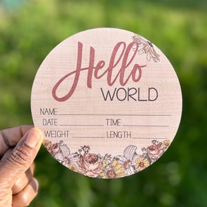 Carte de bienvenue bébé à remplir pour la naissance. Souvenir de naissance, Cadeau de Naissance. Carte naissance bébé personnalisée.