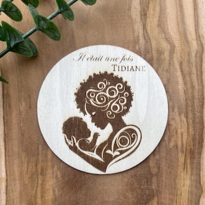 Carte bienvenue bébé noir/ carte naissance/ il était une fois/ maternité/ carte en bois| souvenirs naissance.
