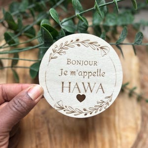 Carte annonce naissance prénom bébé en bois, Carte prénom bébé.Cadeau naissance