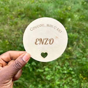 Carte annonce naissance prénom bébé en bois, Carte prénom bébé.Cadeau naissance