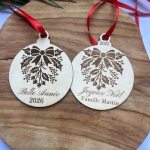 Decorazioni natalizie personalizzate, decorazioni personalizzate per l&#39;albero di Natale, decorazioni natalizie in legno, palline per l&#39;albero di Natale