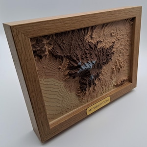 Mount Wrightson & Madera Canyon Topographic Map – 3D Raised Relief Terrain Model, 5×7”
