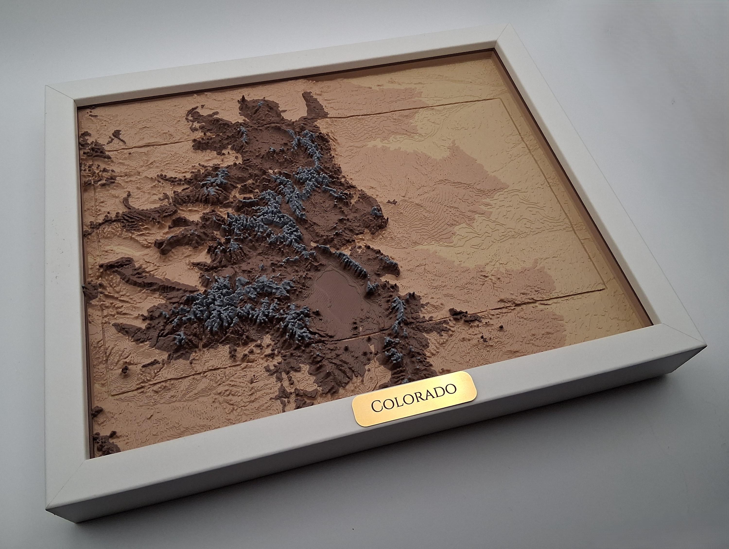 Colorado Topographic Map – 3D Raised Relief State Terrain Model ...