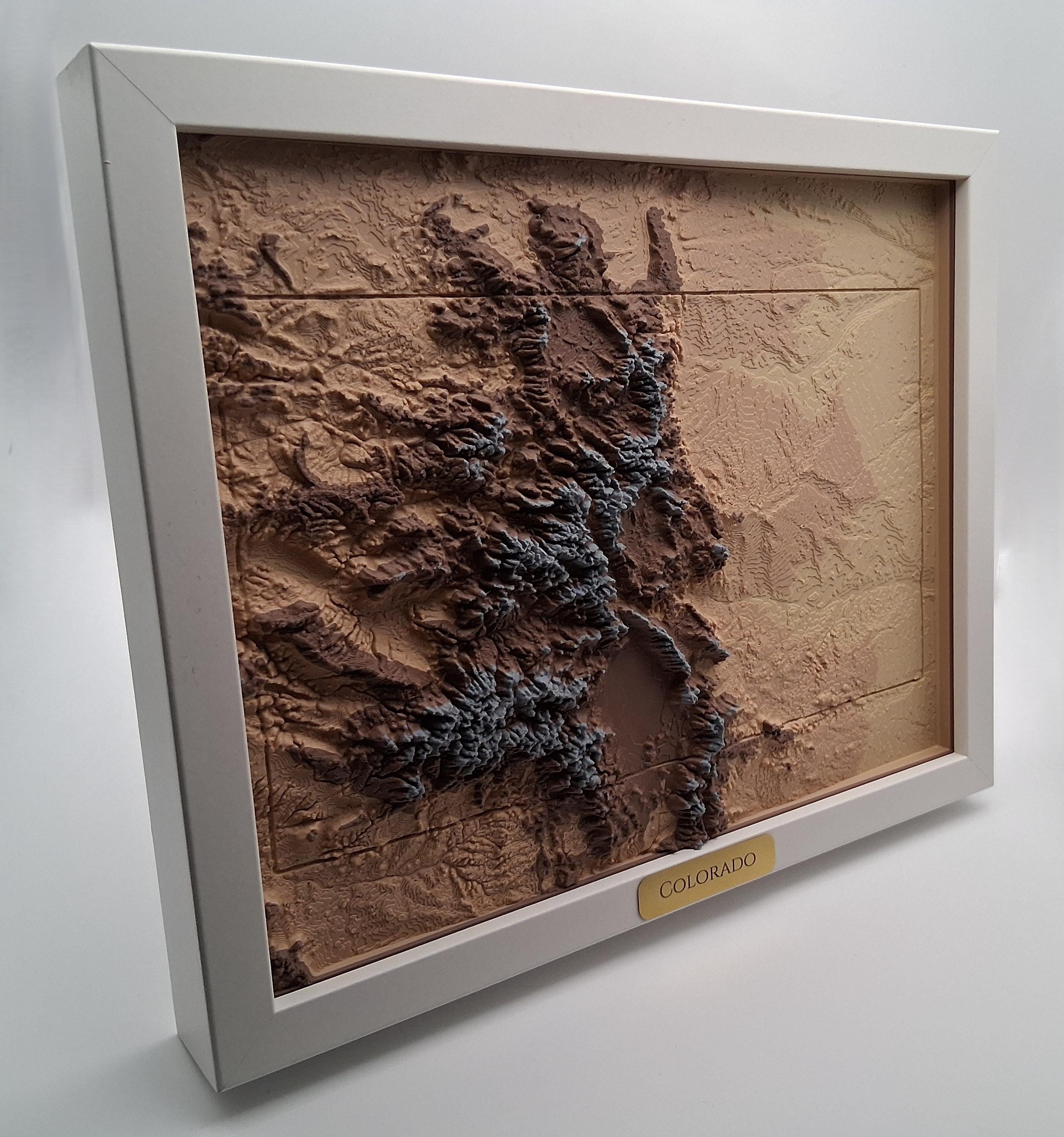 Colorado Topographic Map – 3D Raised Relief State Terrain Model ...