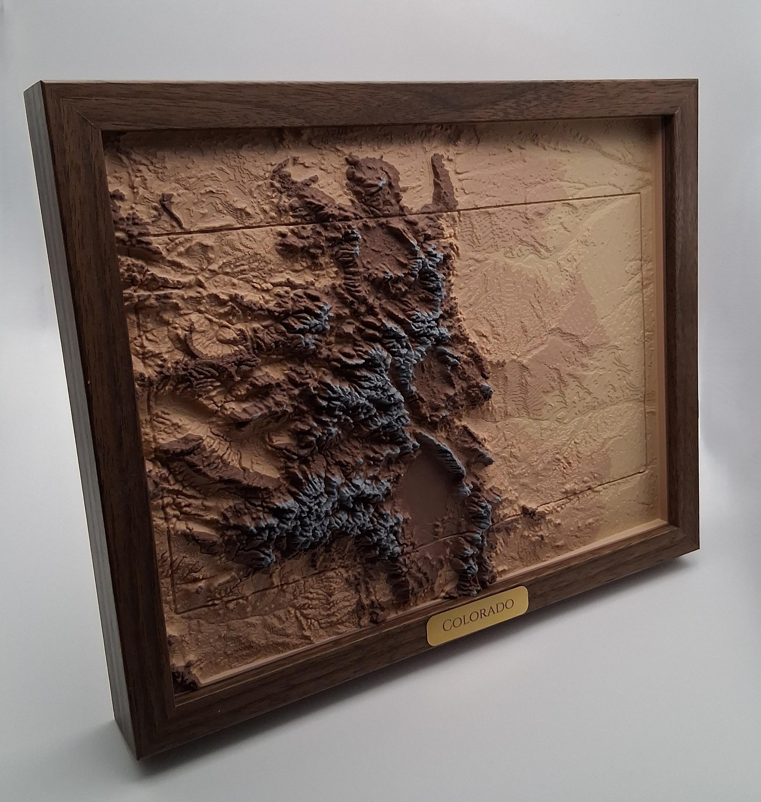 Colorado Topographic Map – 3D Raised Relief State Terrain Model ...